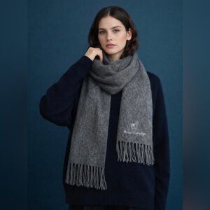 Luxury Dark Gray Alpaca Scarf